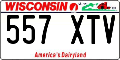 WI license plate 557XTV