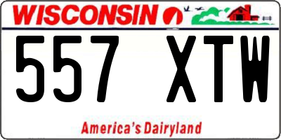 WI license plate 557XTW
