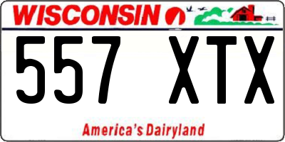 WI license plate 557XTX