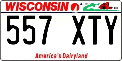 WI license plate 557XTY