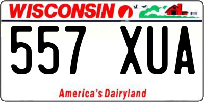 WI license plate 557XUA