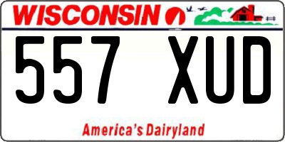 WI license plate 557XUD