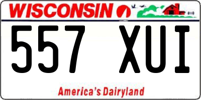 WI license plate 557XUI
