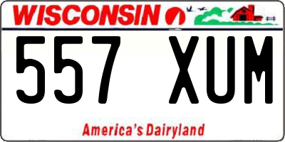 WI license plate 557XUM