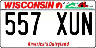 WI license plate 557XUN