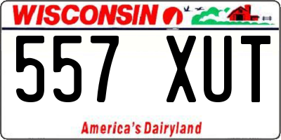 WI license plate 557XUT