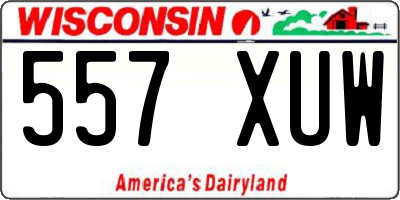 WI license plate 557XUW