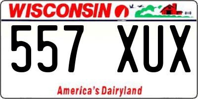 WI license plate 557XUX