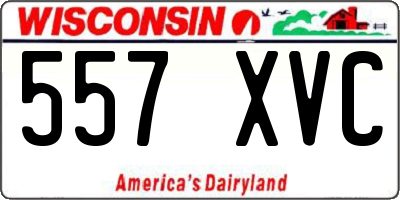 WI license plate 557XVC
