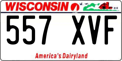 WI license plate 557XVF