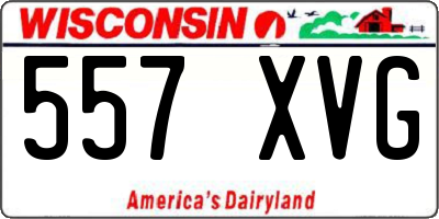 WI license plate 557XVG