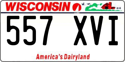 WI license plate 557XVI
