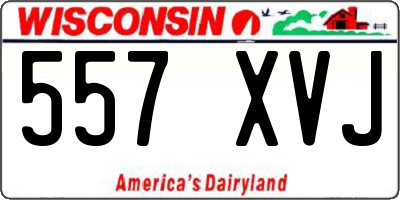 WI license plate 557XVJ