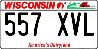 WI license plate 557XVL