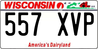 WI license plate 557XVP