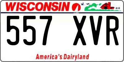 WI license plate 557XVR
