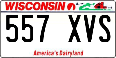 WI license plate 557XVS