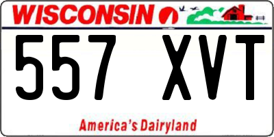 WI license plate 557XVT