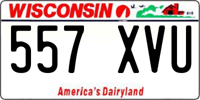WI license plate 557XVU