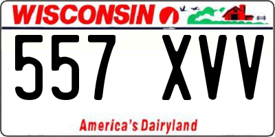 WI license plate 557XVV