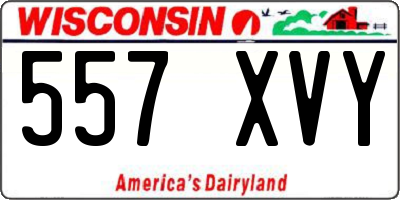 WI license plate 557XVY