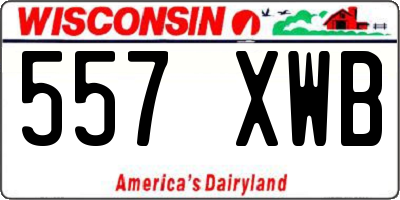 WI license plate 557XWB