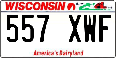 WI license plate 557XWF