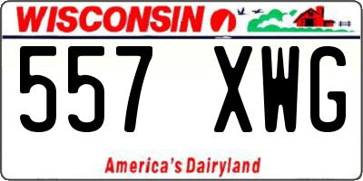 WI license plate 557XWG
