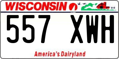 WI license plate 557XWH