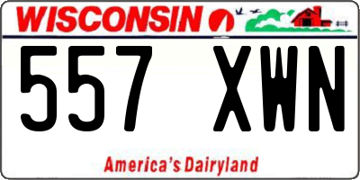 WI license plate 557XWN
