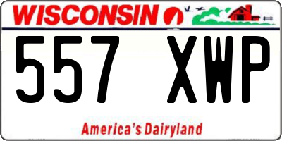 WI license plate 557XWP
