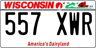 WI license plate 557XWR