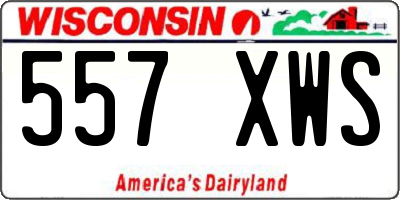 WI license plate 557XWS