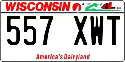 WI license plate 557XWT