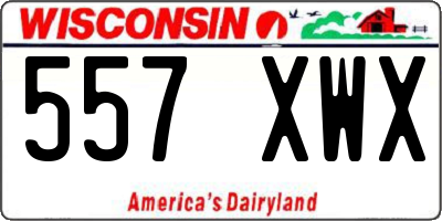 WI license plate 557XWX