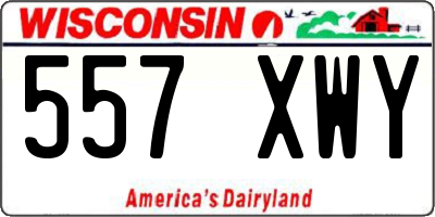 WI license plate 557XWY