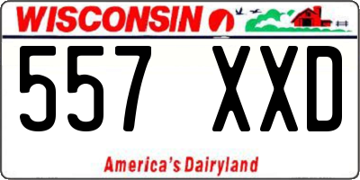 WI license plate 557XXD