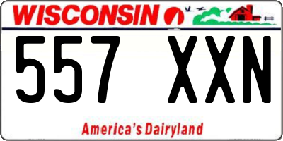 WI license plate 557XXN