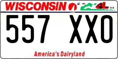 WI license plate 557XXO