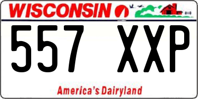 WI license plate 557XXP