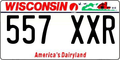 WI license plate 557XXR