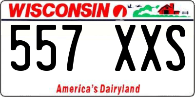 WI license plate 557XXS
