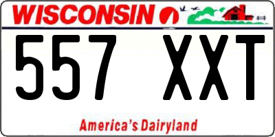 WI license plate 557XXT
