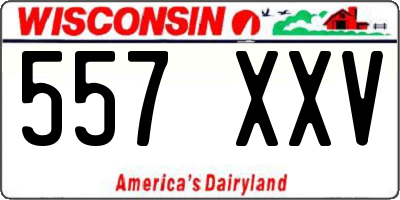 WI license plate 557XXV