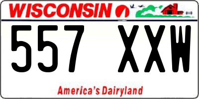 WI license plate 557XXW