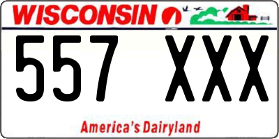 WI license plate 557XXX