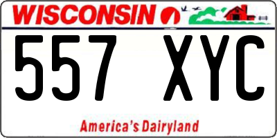 WI license plate 557XYC