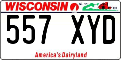 WI license plate 557XYD