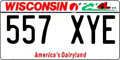 WI license plate 557XYE