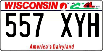 WI license plate 557XYH